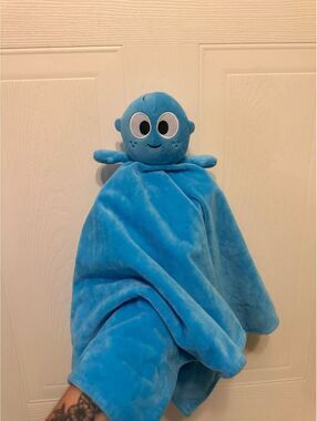 Baby First TV GooGoo Goo Goo Lovey Security Blanket Plush Blue 24x25